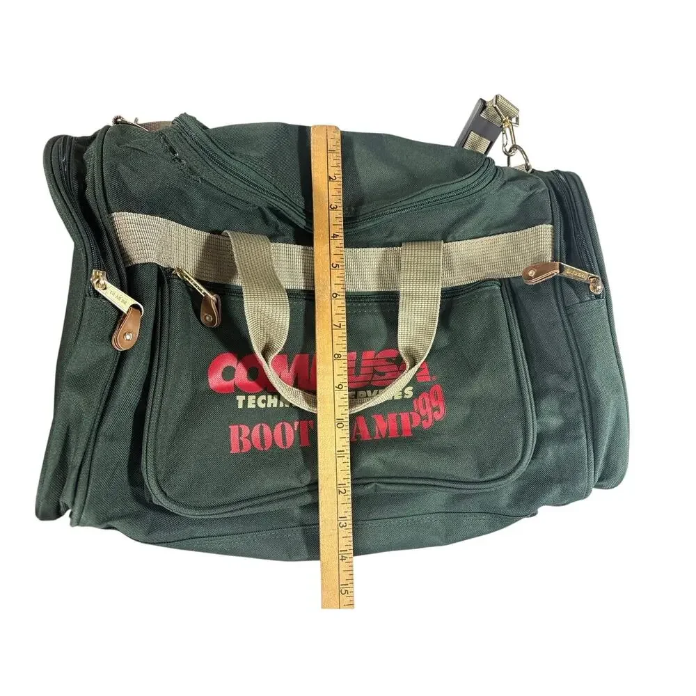 Vintage Y2K Comp USA Travel Duffle Bag Employee Tech Boot Camp *Needs Repaired